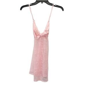 New Auden Women's Pink Lace Floral‎ Sexy Lingerie Nightgown Size S